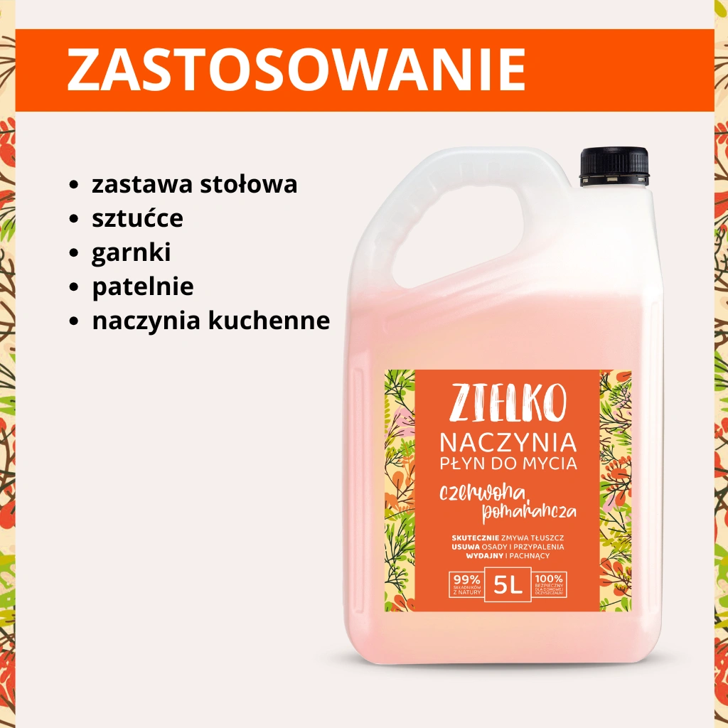 Zielko Detersivo Piatti Arancia Rossa 5 L delicato
