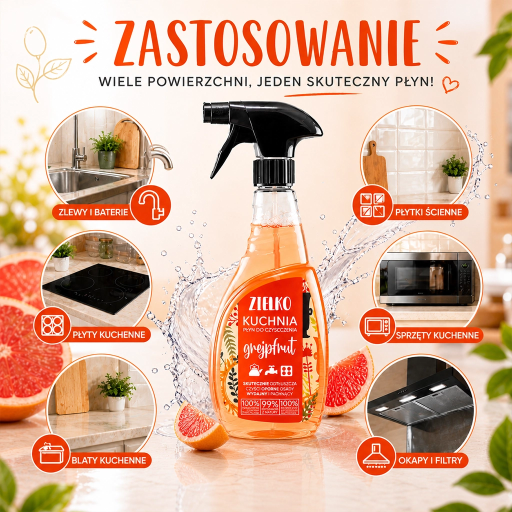 Zielko Pompelmo spray cucina sgrassante superfici alimentari