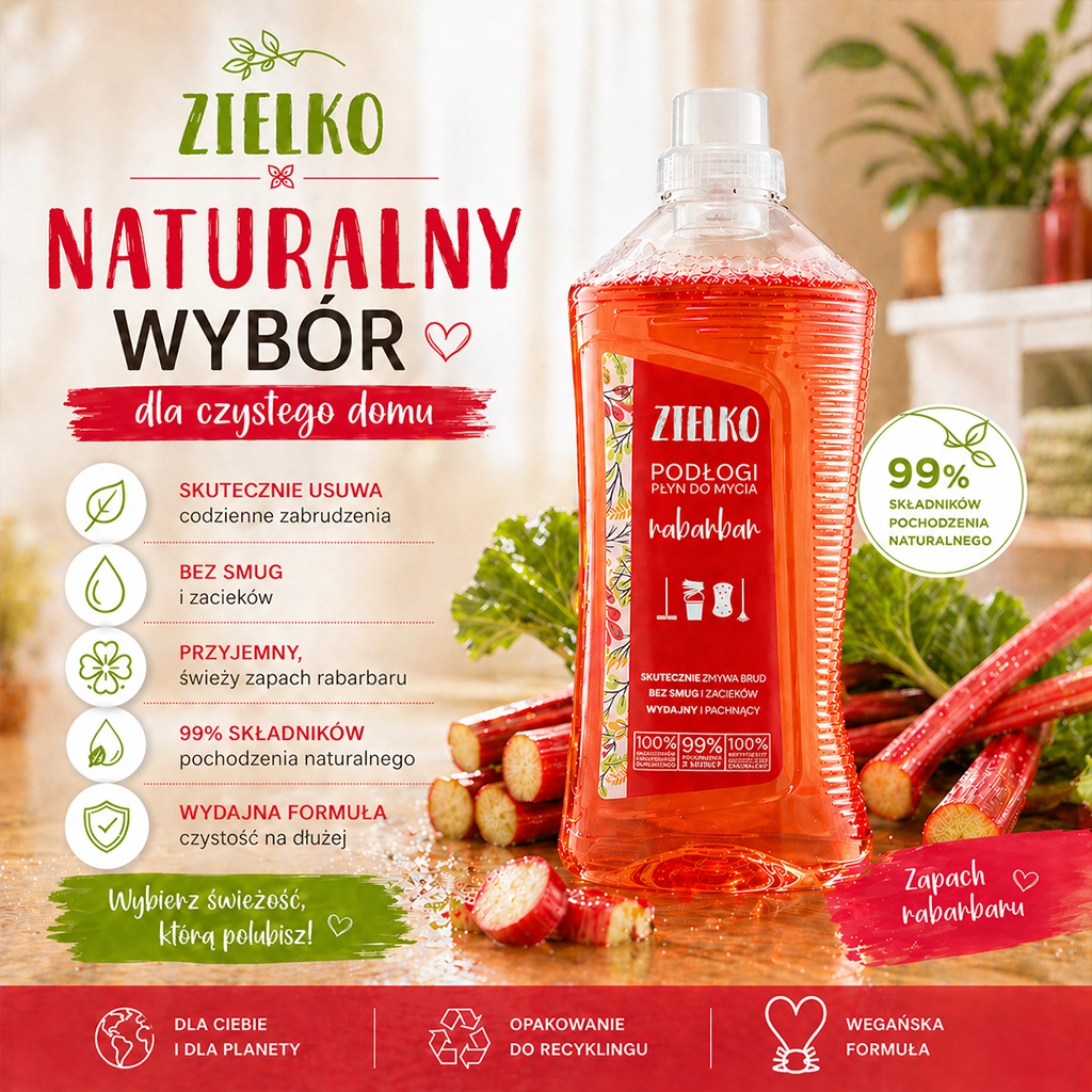 Zielko Detergente Pavimenti Rabarbaro Antipolvere