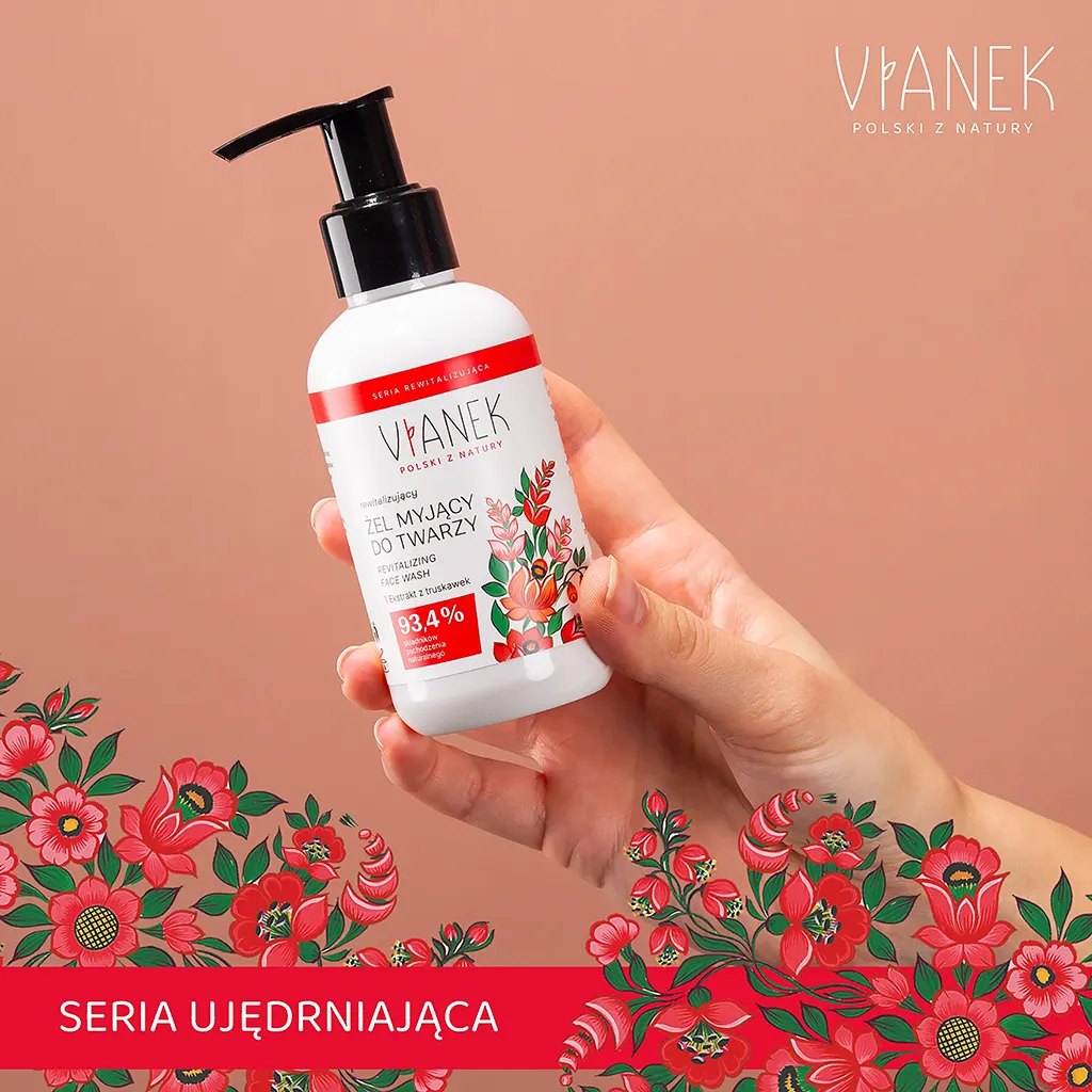 Vianek gel detergente viso rivitalizzante fragola 150 ml