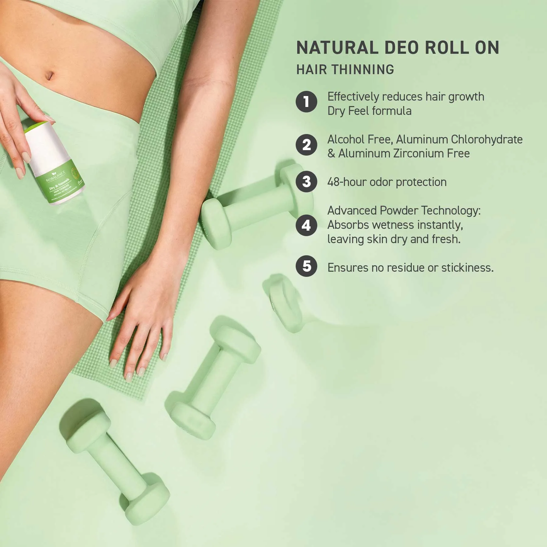 Biobalance Dry & Smooth deodorante roll-on 50 ml naturale