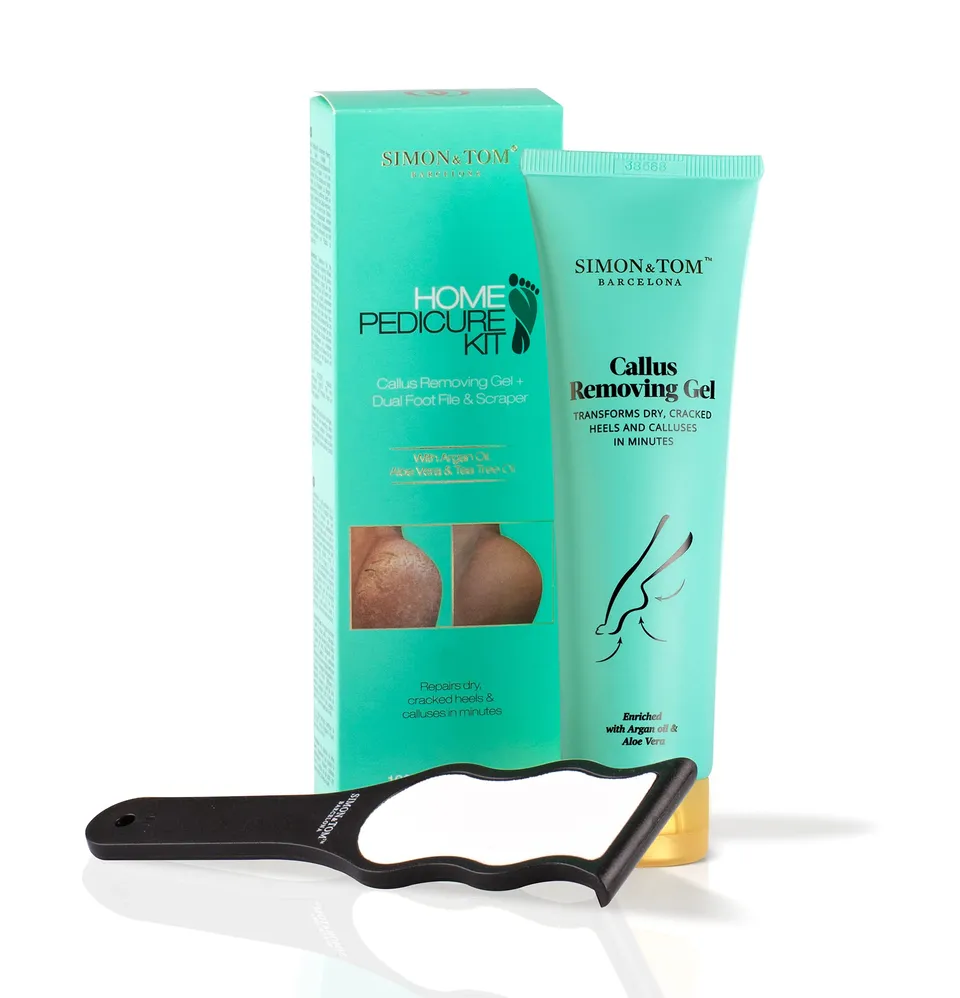 Simon & Tom Kit Pedicure Gel Calli 100 ml con limetta