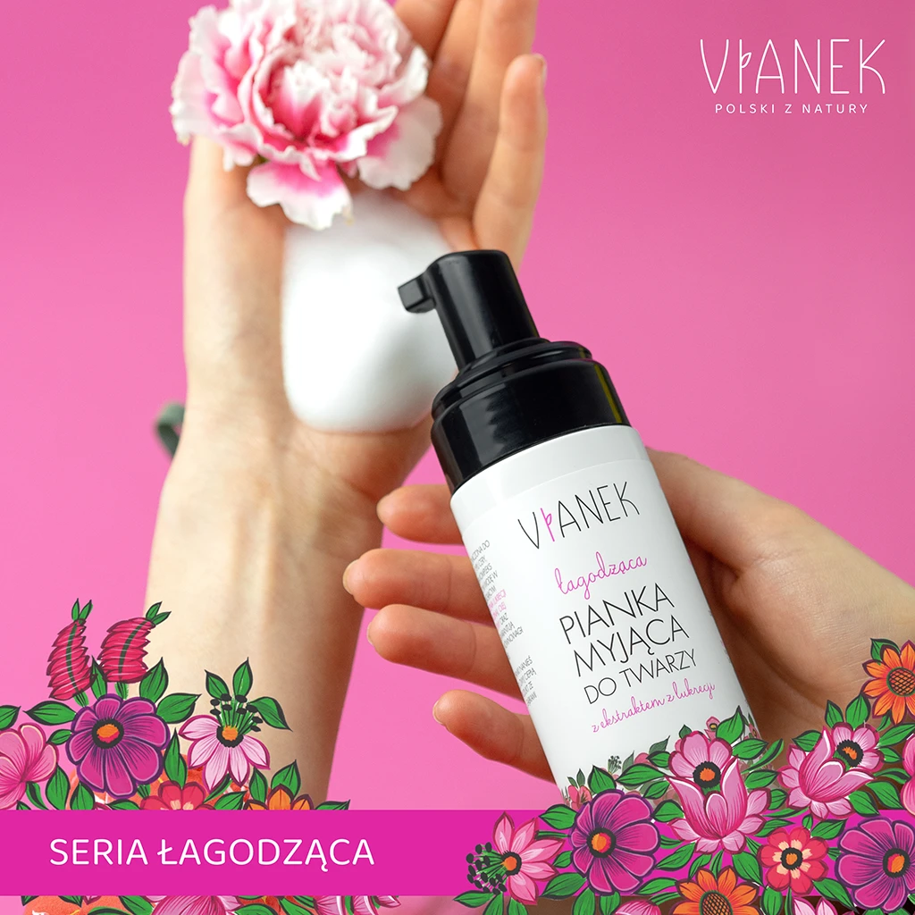 Vianek schiuma detergente viso lenitiva pelle sensibile