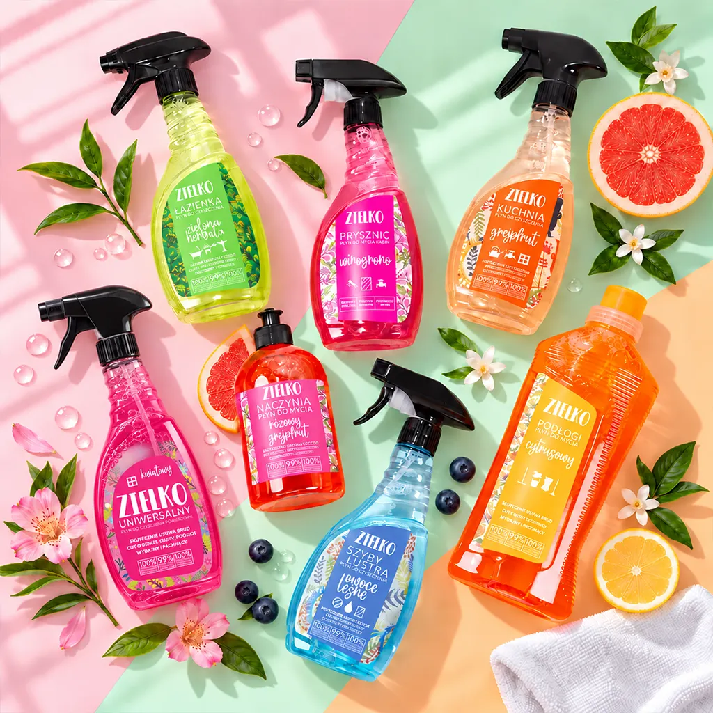 Zielko Kit Pulizia Casa 7 Pezzi Detergenti Assortiti