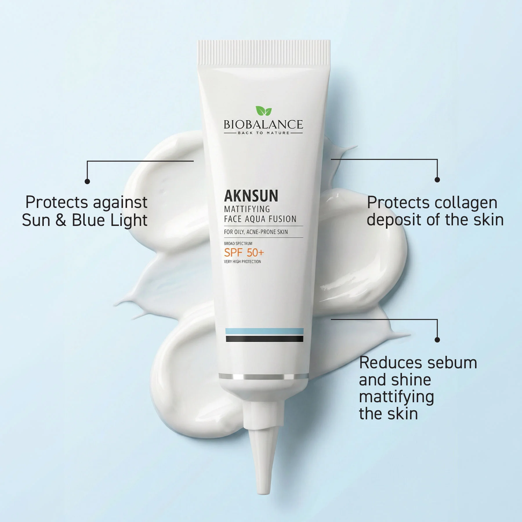 Biobalance Aknsun Aqua Fusion Solare Viso SPF50+ 40 ml