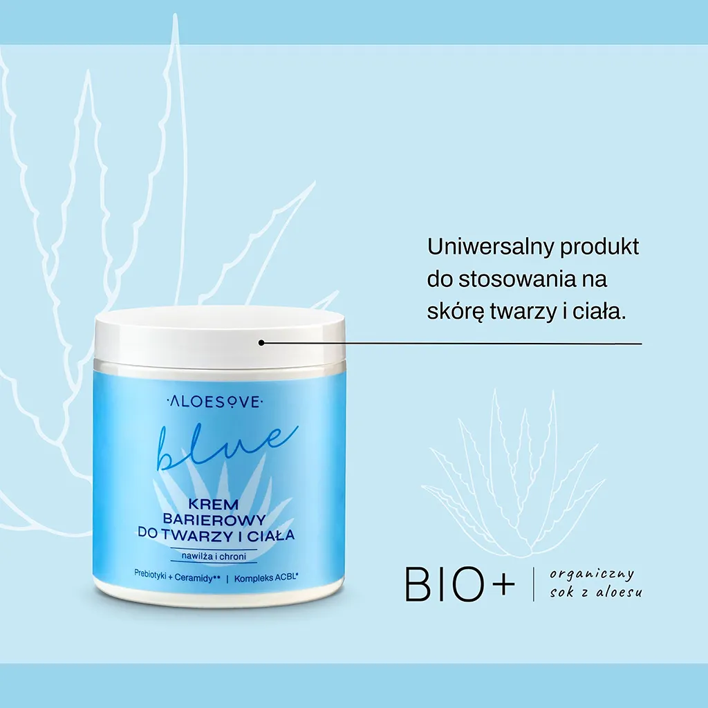 Aloesove Blue crema barriera viso e corpo prebiotica