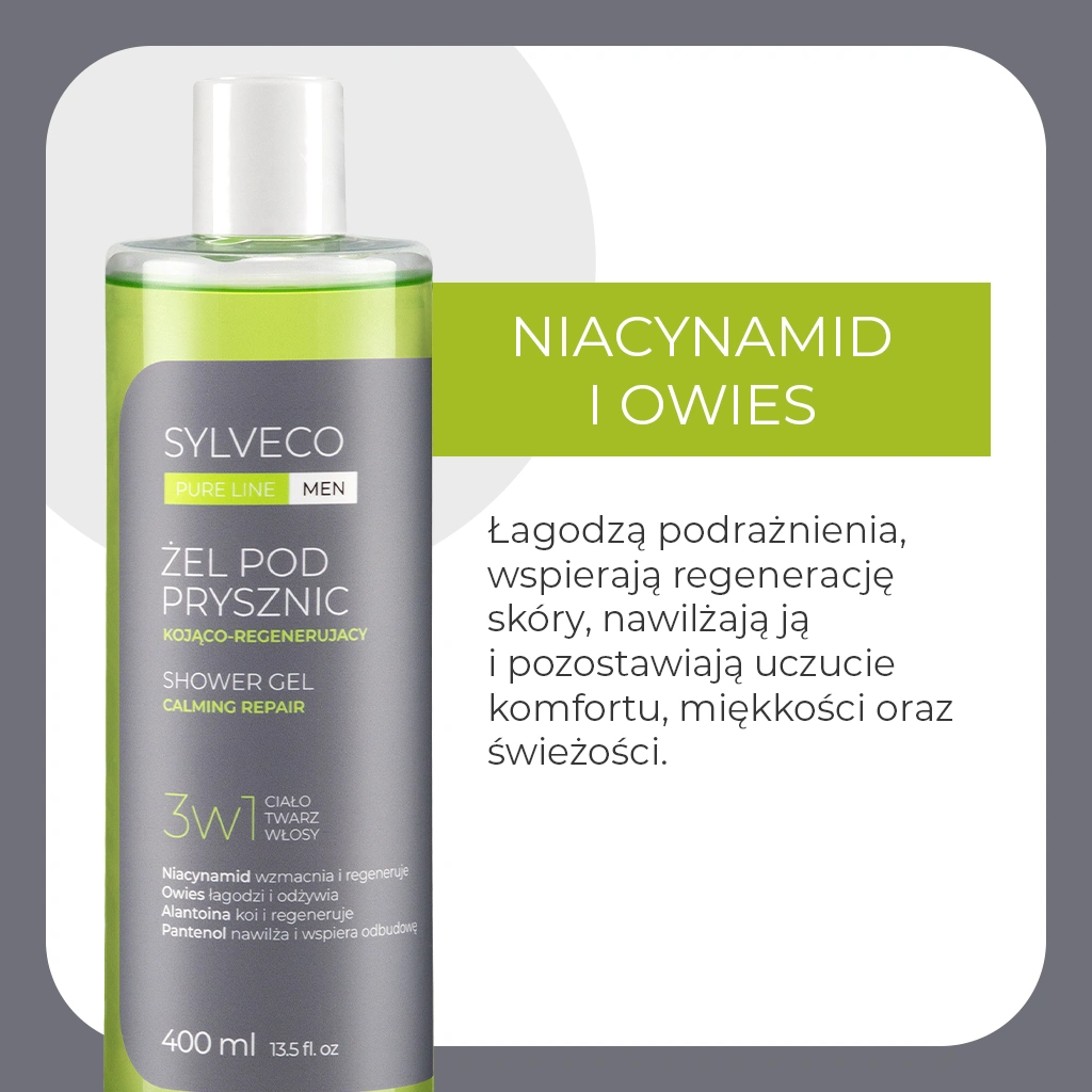 Vianek Sylveco Pure Line Men gel doccia 3in1 lenitivo