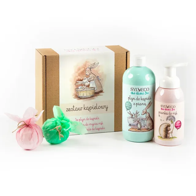 Sylveco Bambini 3+ Set Bagno Rosa schiuma e bombe