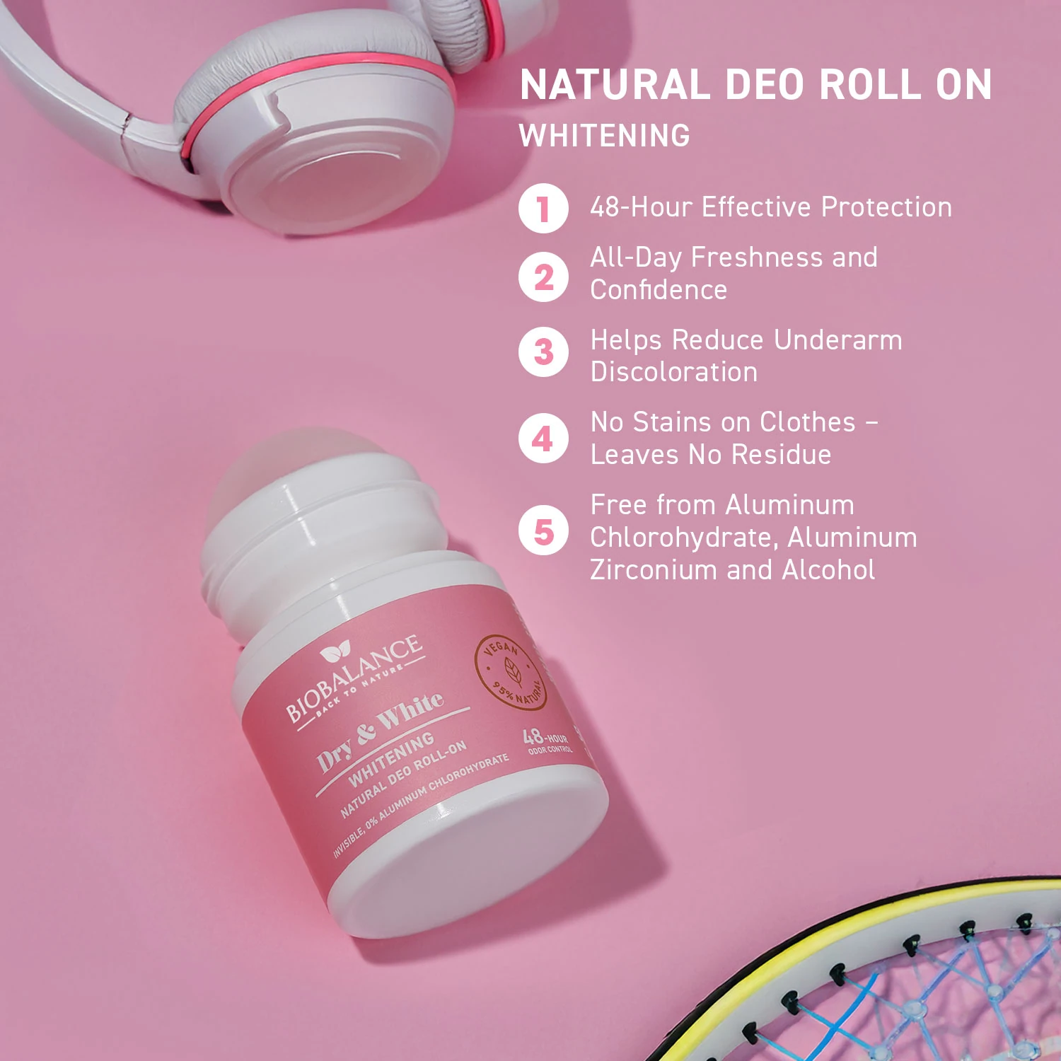 Biobalance Dry & White Deodorante Roll-On 50 ml schiarente