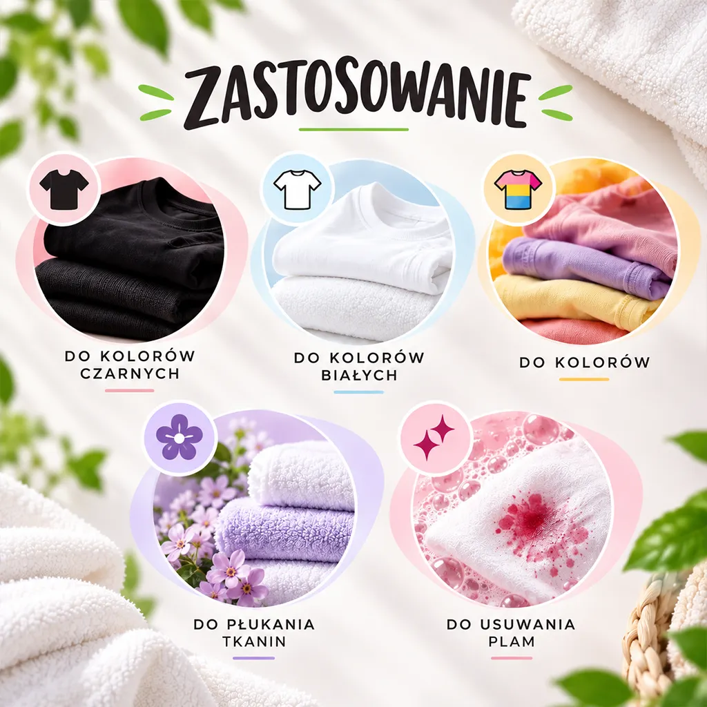Zielko set bucato 5 pezzi bianchi neri colori fiori