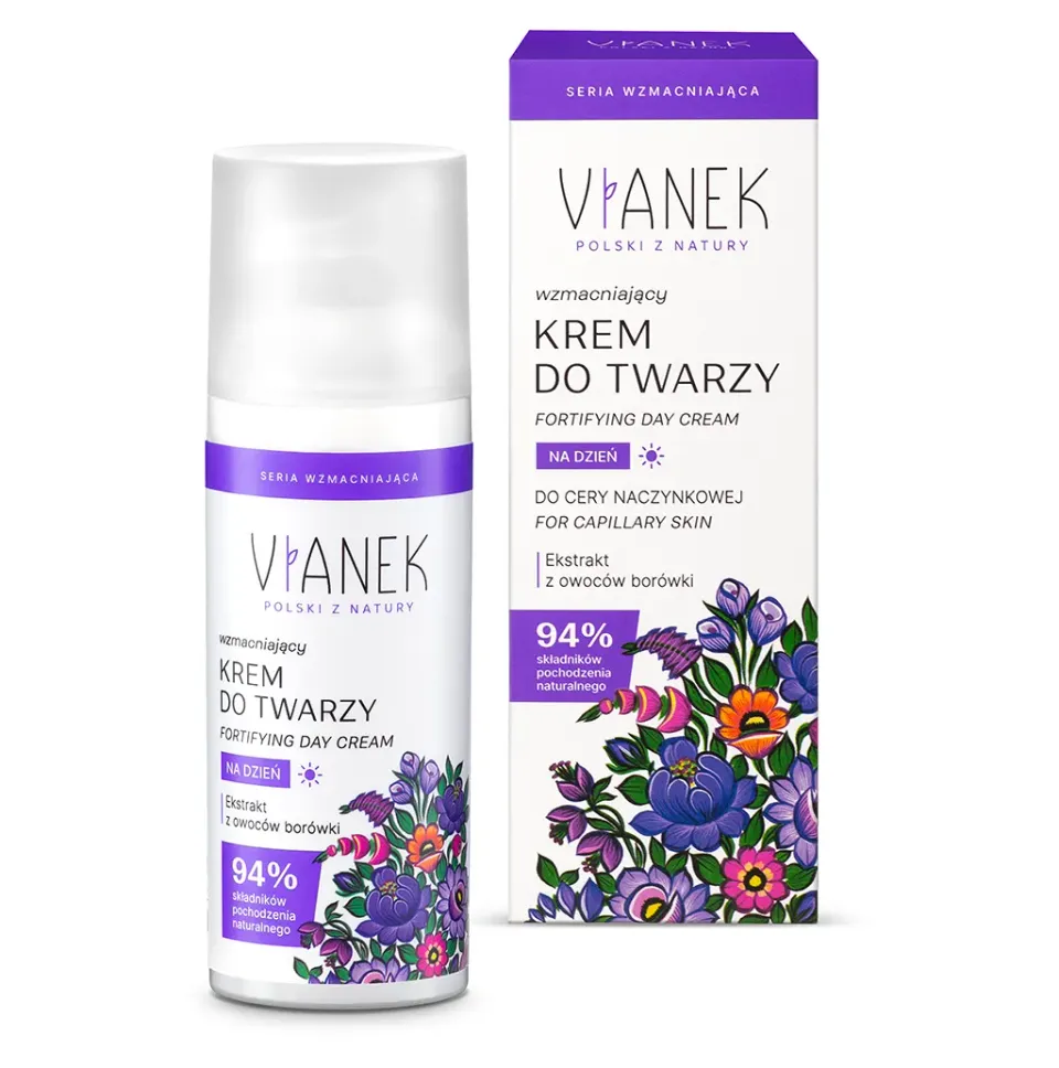 Vianek Crema Viso Giorno Rinforzante 50 ml Pelle Couperose