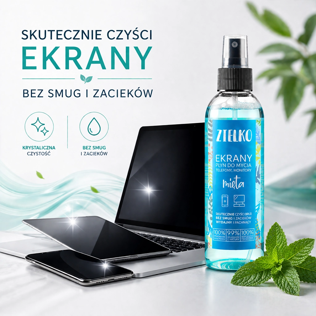 Zielko Detergente Schermi Menta Spray Antipolvere