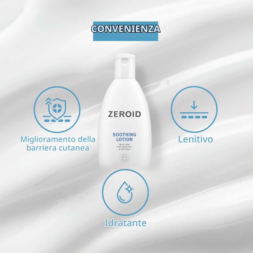 Zeroid Soothing Lotion Viso Corpo 200ml Pelle Sensibile