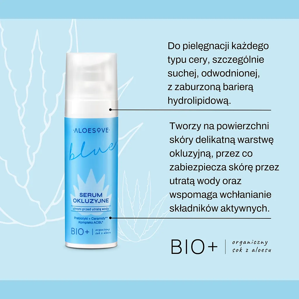 Aloesove Blue siero occlusivo viso ceramidi pelle secca