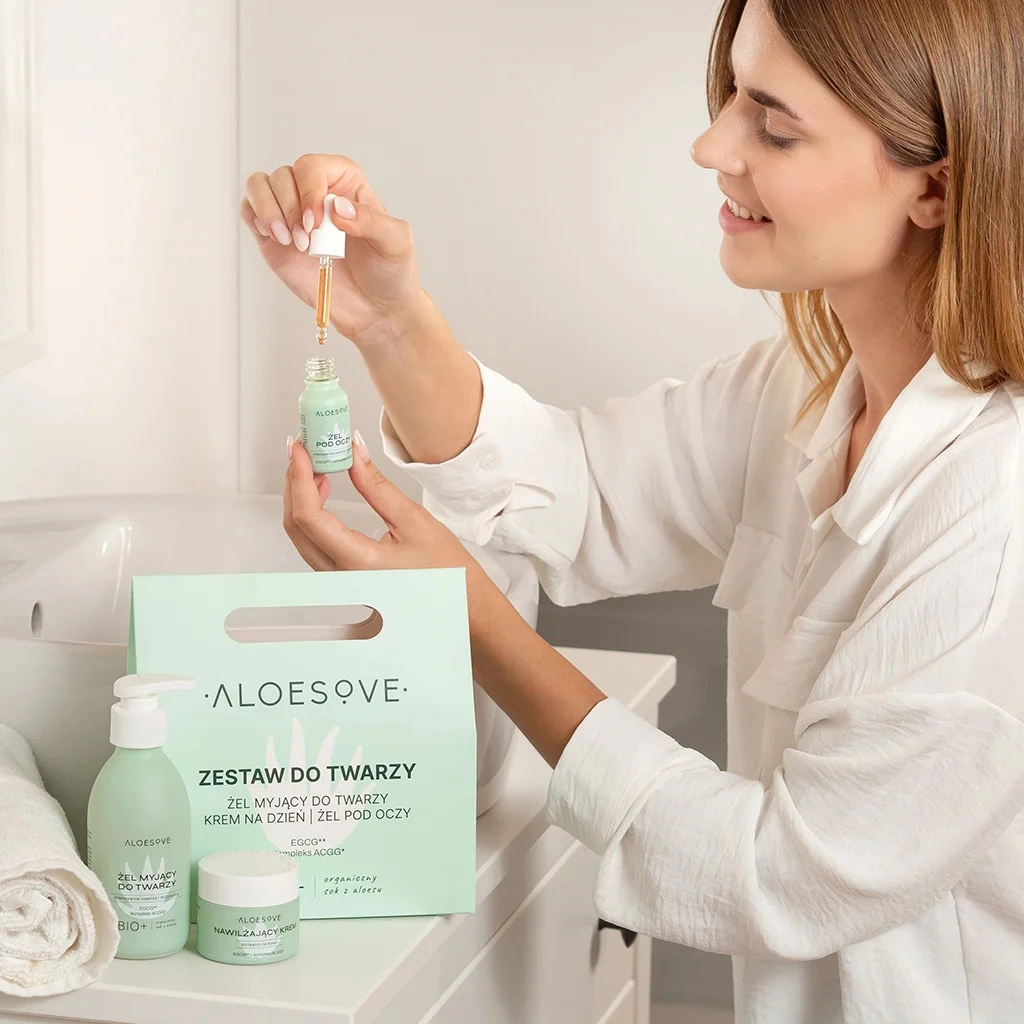 Aloesove Kit Viso Aloe Gel Crema Giorno Contorno Occhi