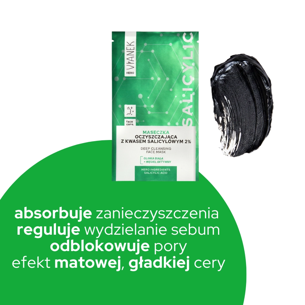 Vianek Hero Maschera Viso Acido Salicilico Bustina 10 ml Sebum
