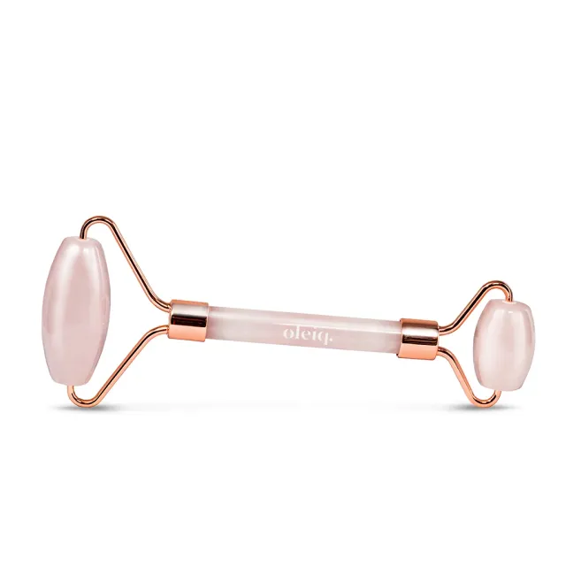 Oleiq roller viso quarzo rosa massaggiatore pietra