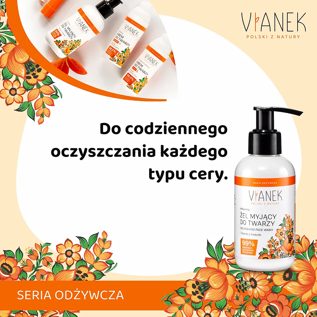 Vianek Classico Gel Detergente Viso nutriente miele