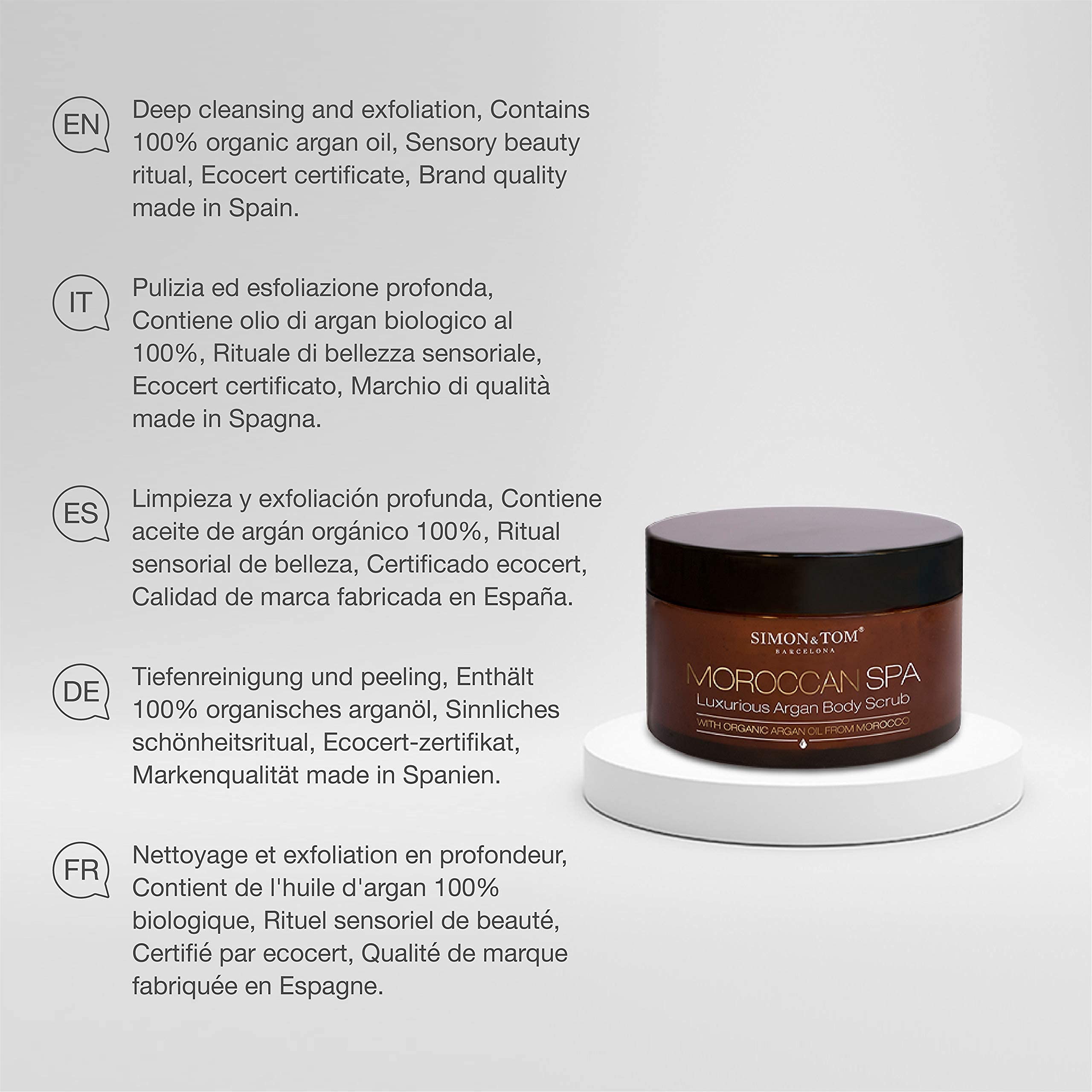 Simon&Tom Moroccan Spa scrub corpo 200 ml olio argan