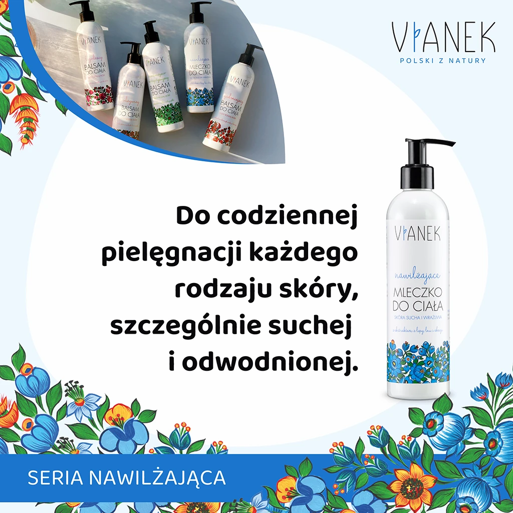 Vianek latte corpo idratante tiglio e lino 300 ml