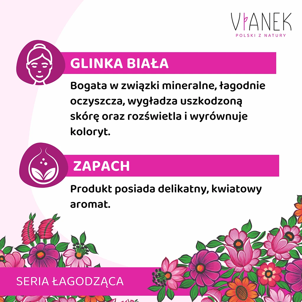 Vianek Classico maschera viso lenitiva argilla bianca