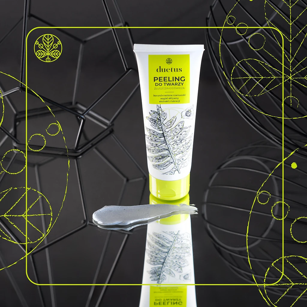 Duetus Scrub Viso Peeling Pelle Mista 75 ml Carbone Attivo