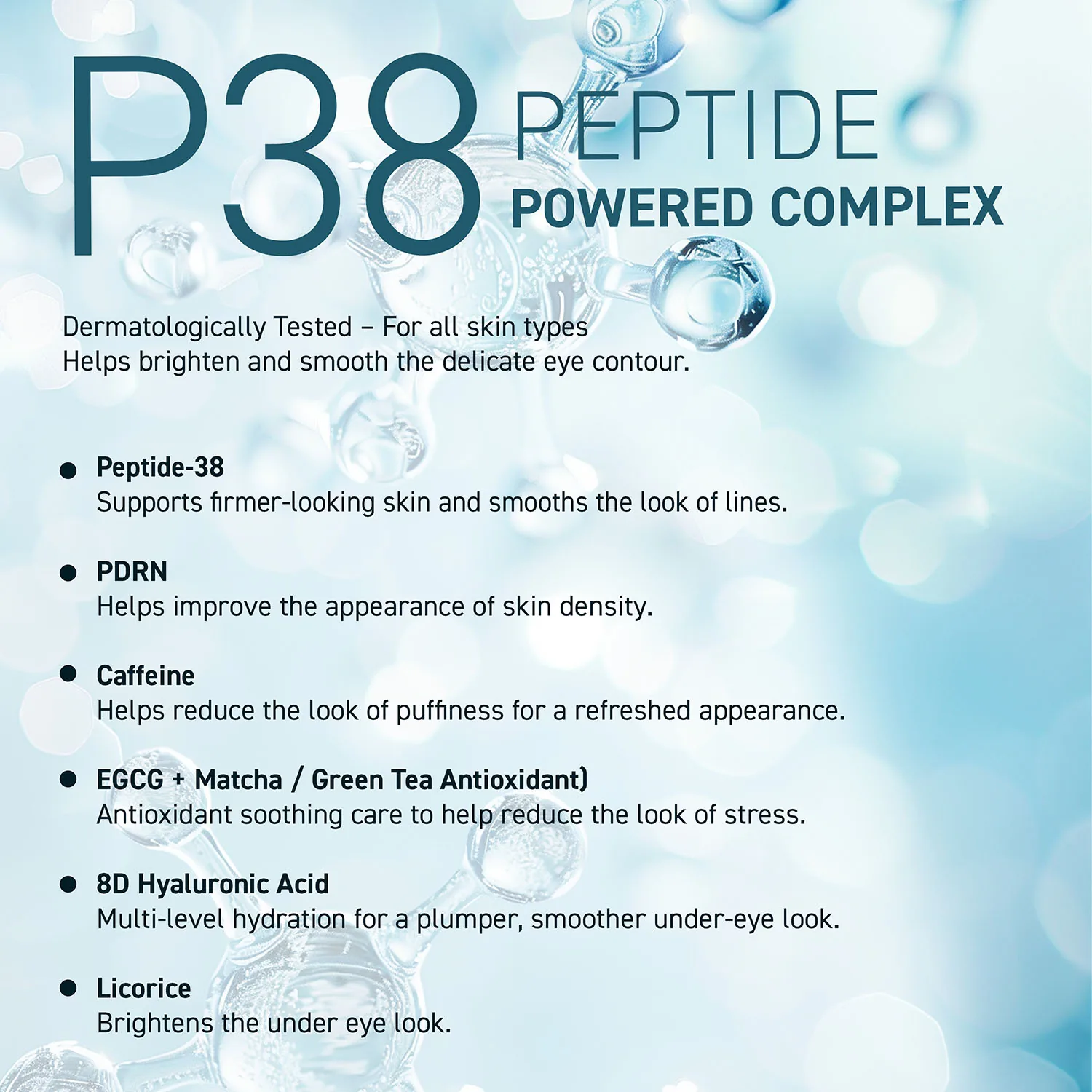 Biobalance P38 Gel Crema Contorno Occhi 20 ml depuff