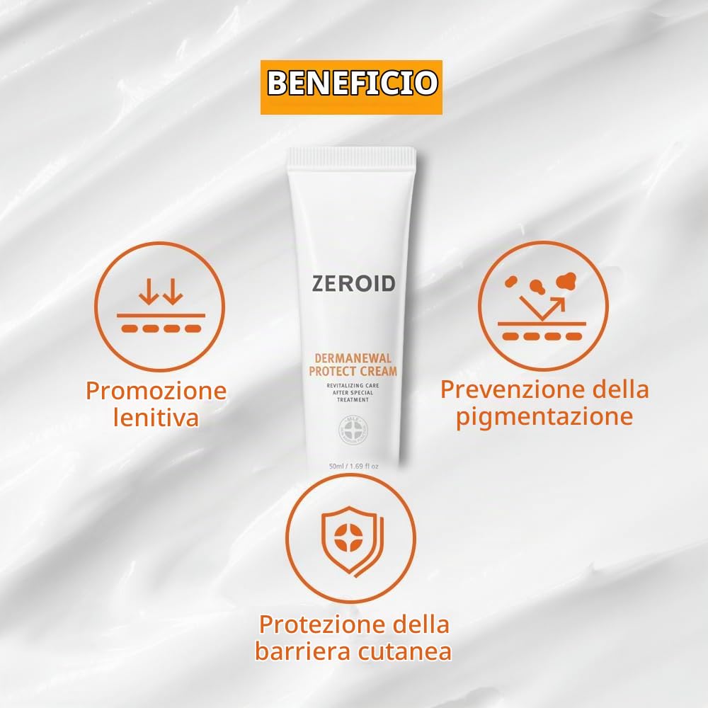 Zeroid Dermanewal Protect Crema Viso 50 ml Schiarente