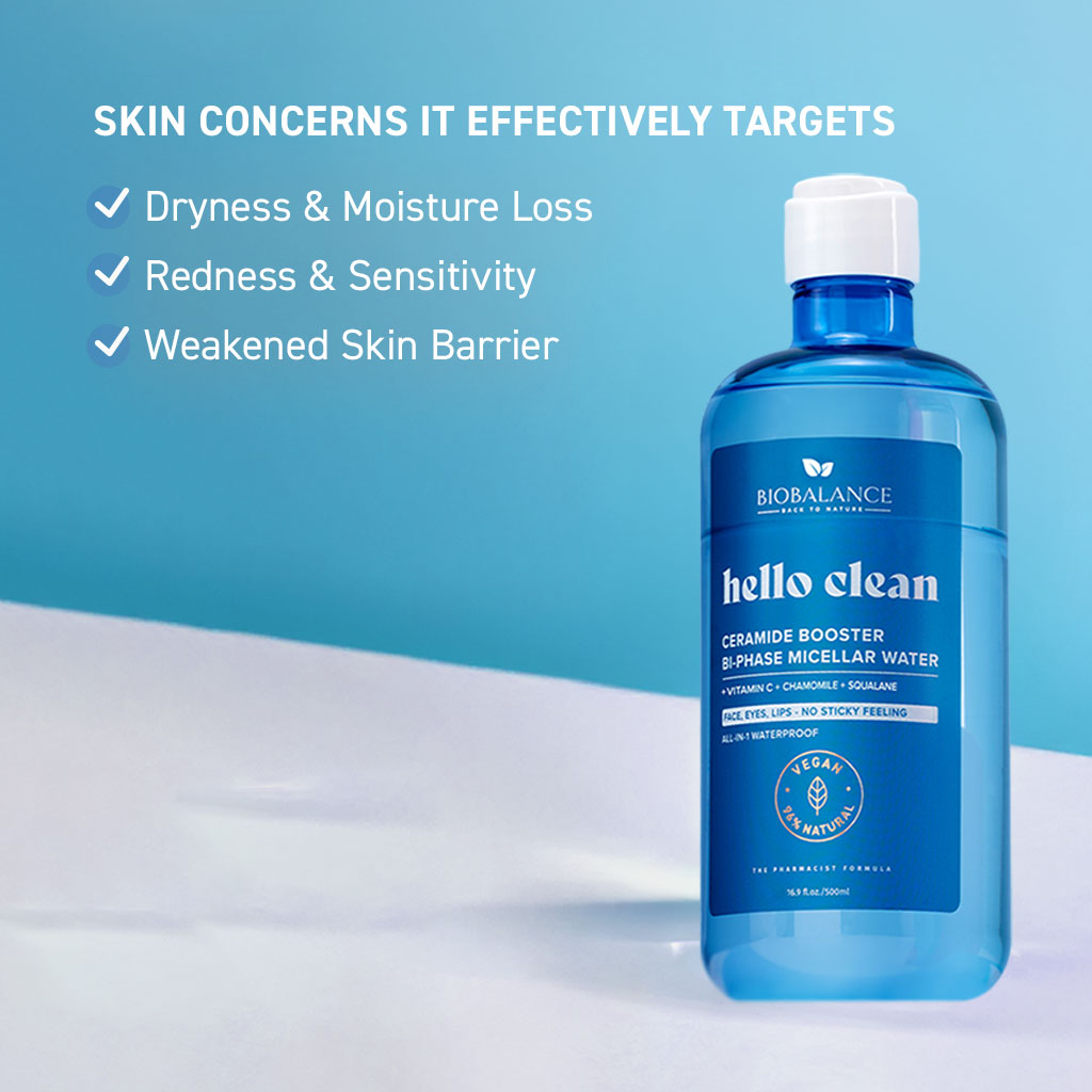 Biobalance Hello Clean Ceramide Booster acqua micellare 500 ml