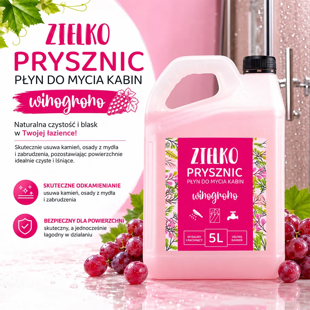 Zielko detergente doccia uva 5L anticalcare