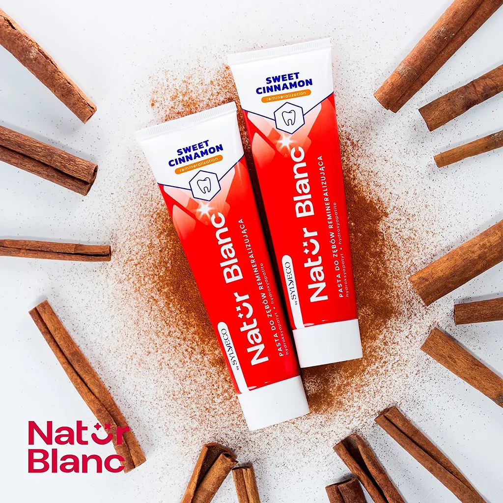 Sylveco Natur Blanc dentifricio Sweet Cinnamon smalto