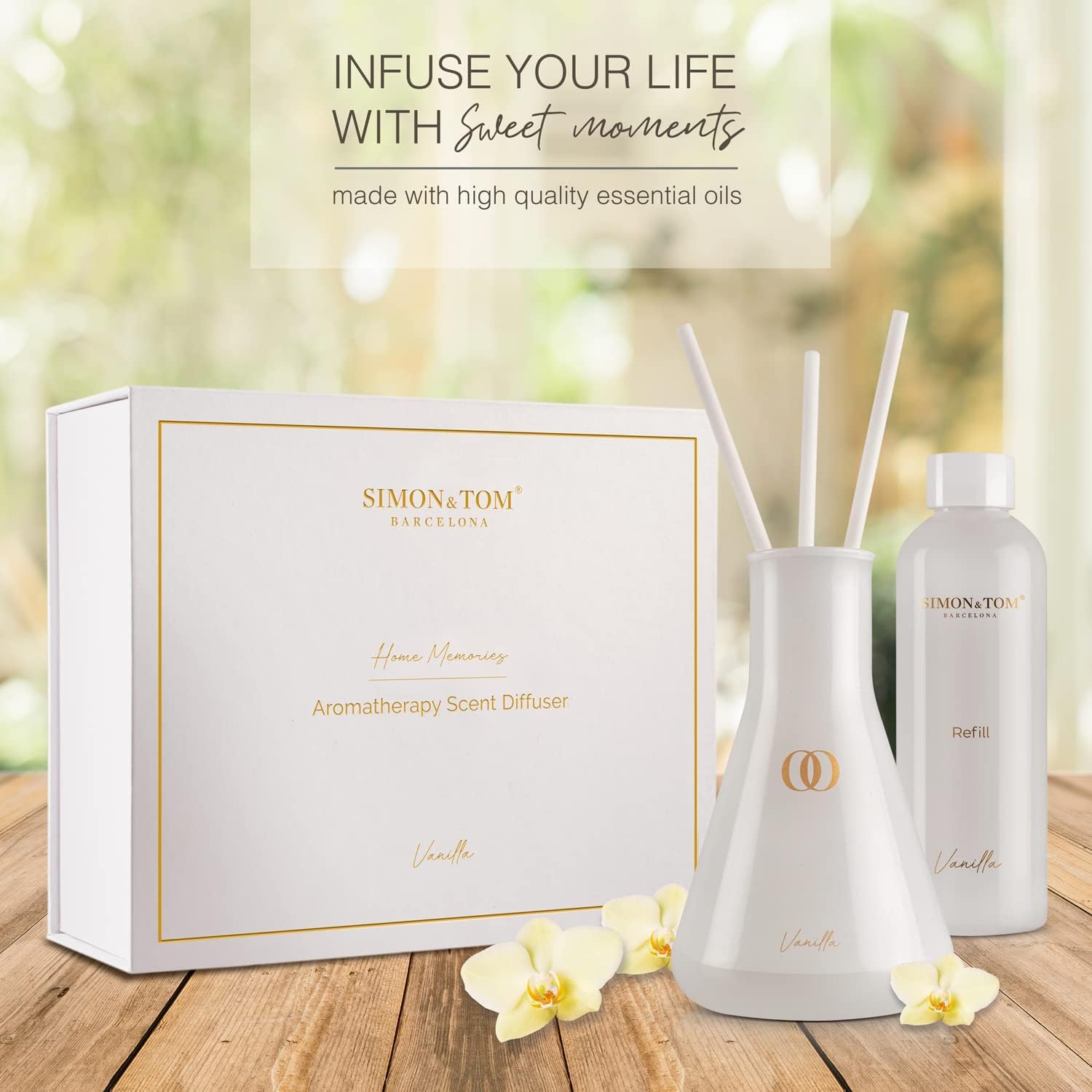 Simon & Tom Vaniglia Diffusore Profumo Ambienti 200 ml Lunga Durata