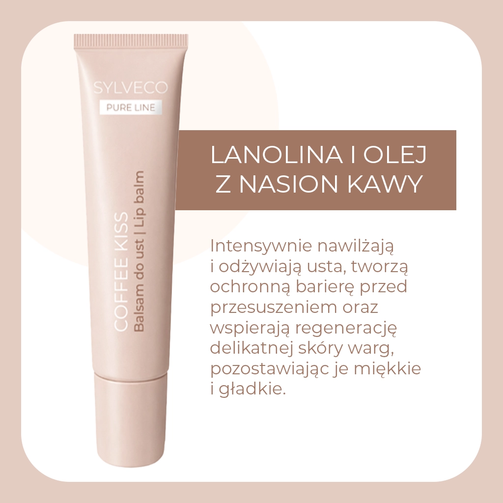 Sylveco Pure Line Balsamo Labbra Coffee Kiss Nutriente