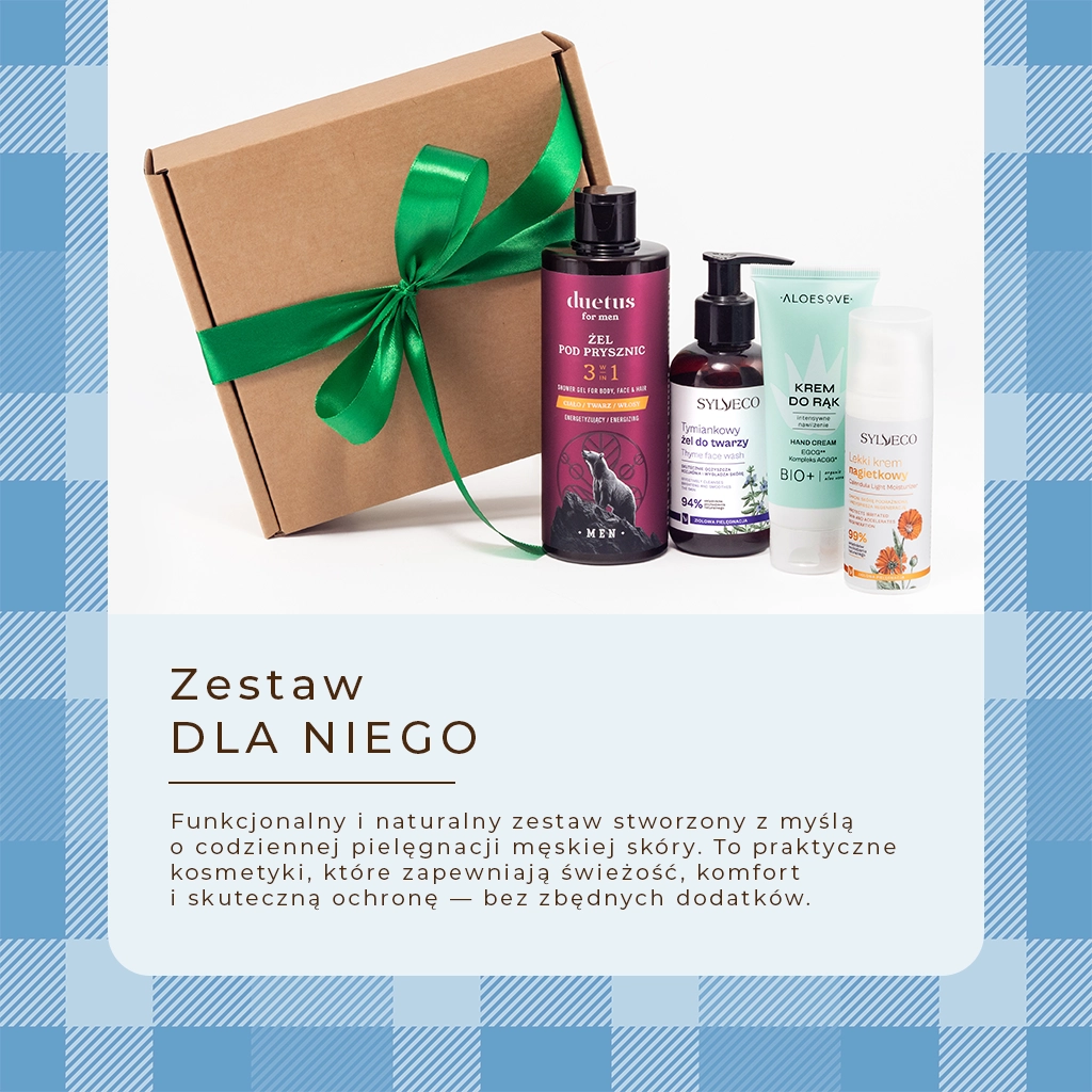 Sylveco set quotidiano uomo 4 pezzi gel doccia e viso