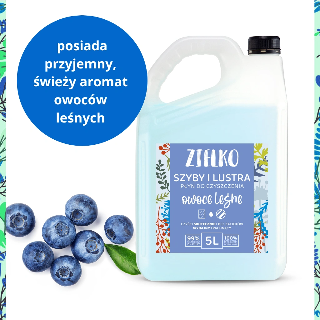 Zielko detergente vetri e specchi frutti di bosco 5l senza aloni
