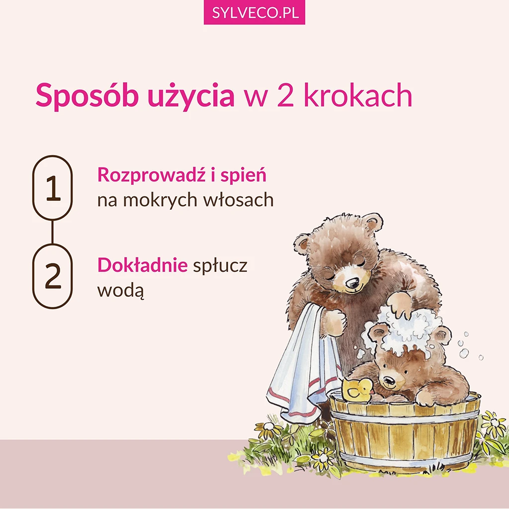 Sylveco Bambini 3+ shampoo balsamo 2in1 lampone 300 ml
