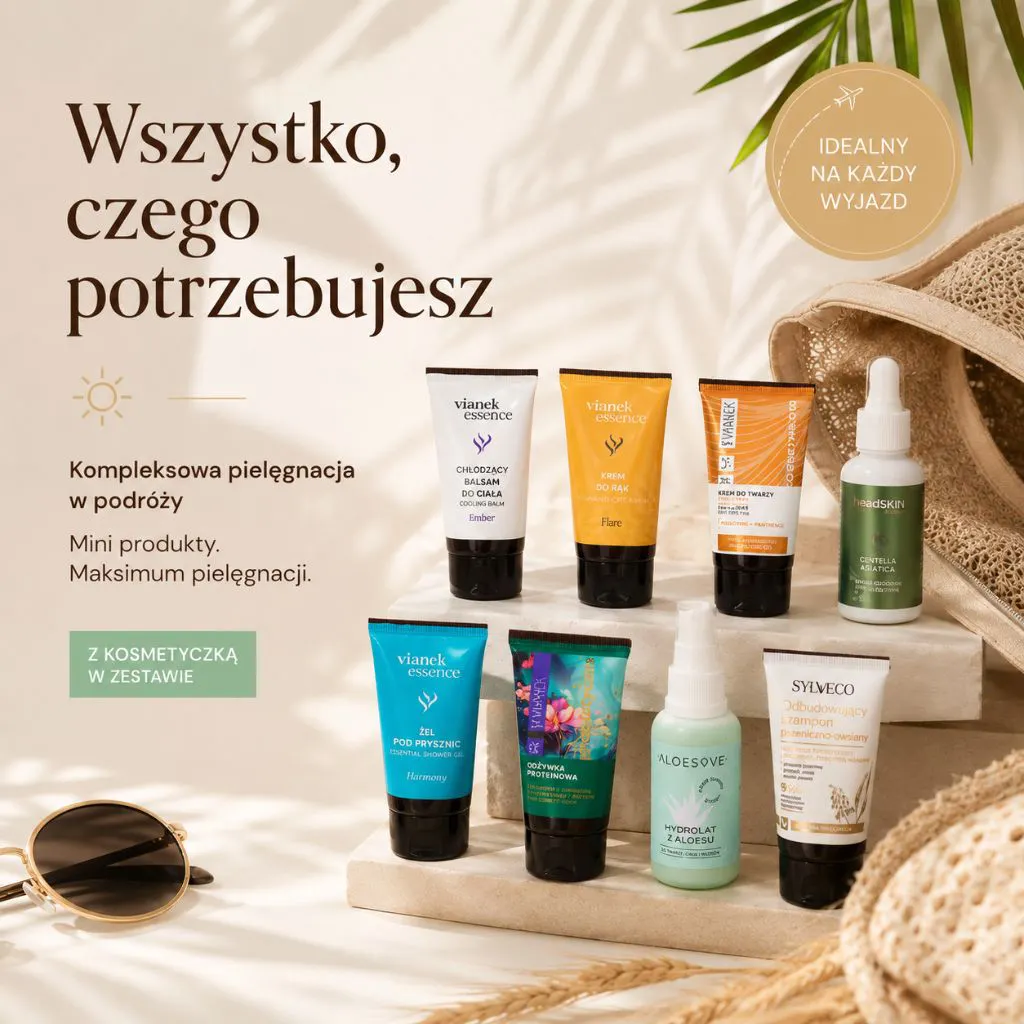 Sylveco Set Viaggio Mini Cosmetici Viso Corpo Capelli Pochette