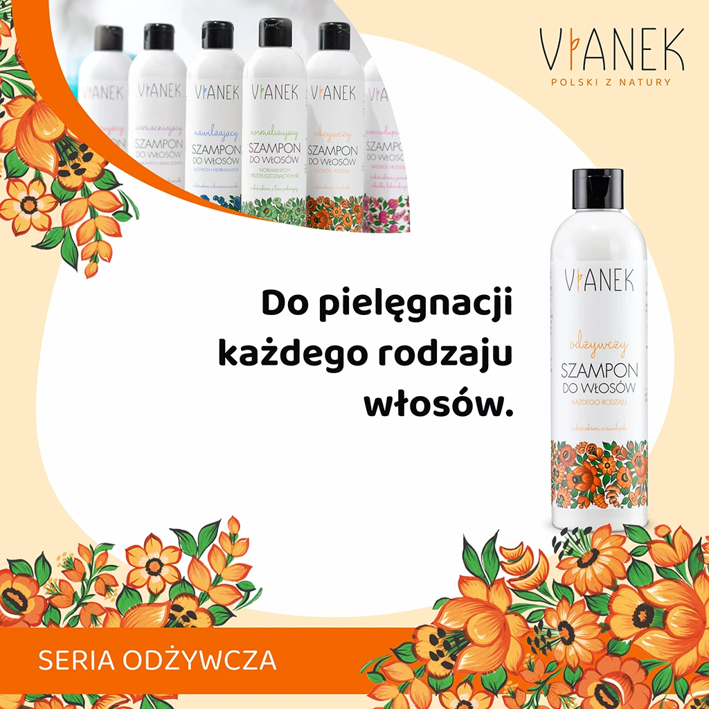 Vianek shampoo nutriente miele 300 ml tutti i tipi di capelli