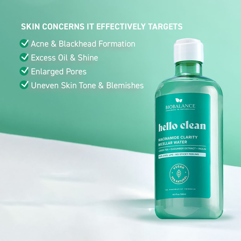 Biobalance Hello Clean Niacinamide Clarity acqua micellare 500 ml