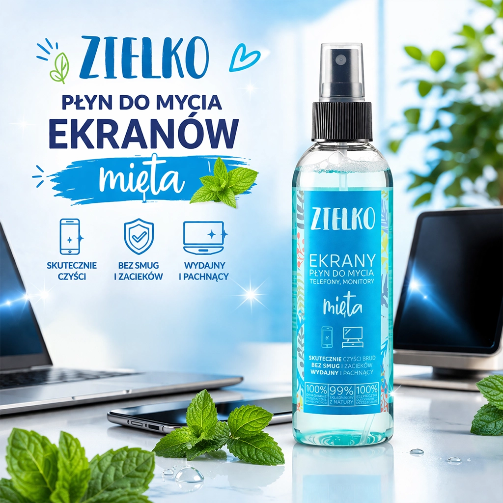 Zielko Detergente Schermi Menta Spray Antipolvere