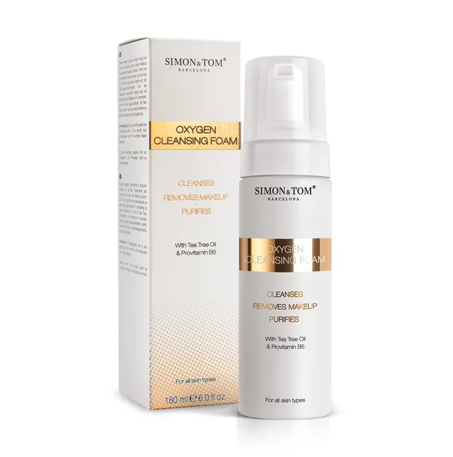 Simon & Tom Oxygen Mousse Detergente Viso 180 ml Opacizzante
