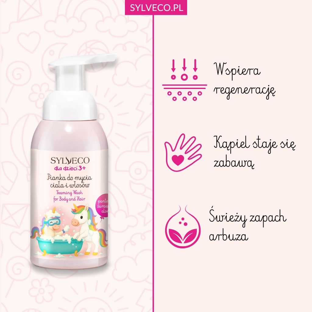 Sylveco schiuma corpo e capelli bambini anguria 2in1
