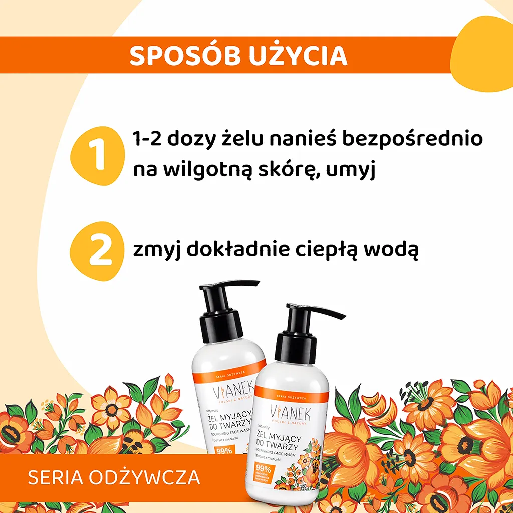 Vianek Classico Gel Detergente Viso nutriente miele