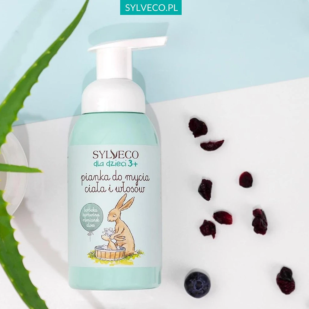 Sylveco Bambini 3+ Schiuma Corpo e Capelli Mirtillo