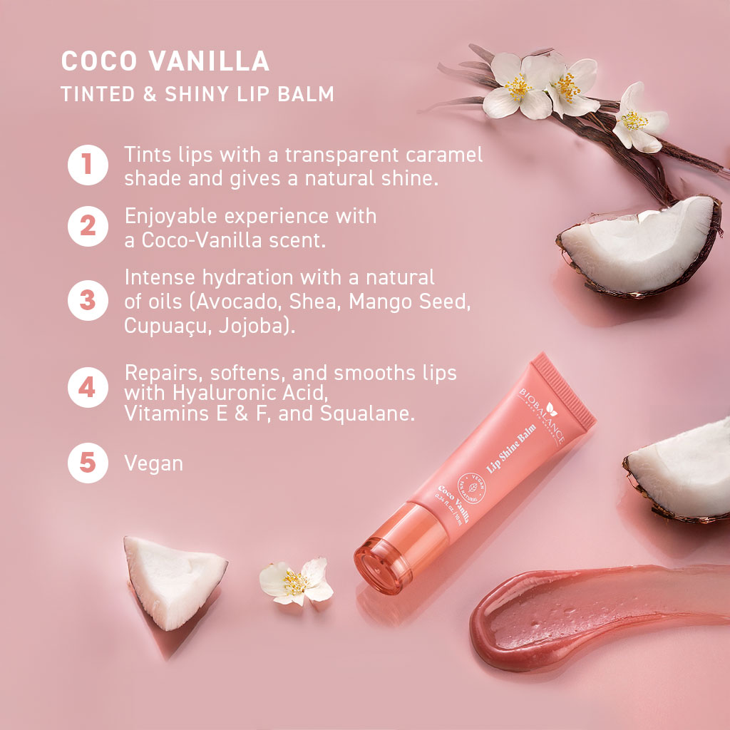 Biobalance Lip Shine Balm Coco Vanilla 10 ml gloss labbra