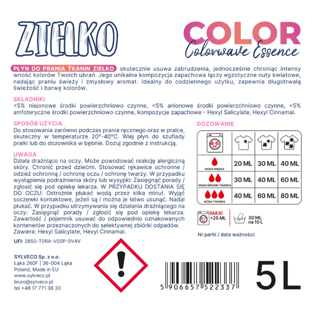 Zielko Colorwave Essence detersivo colorati 5l floreale