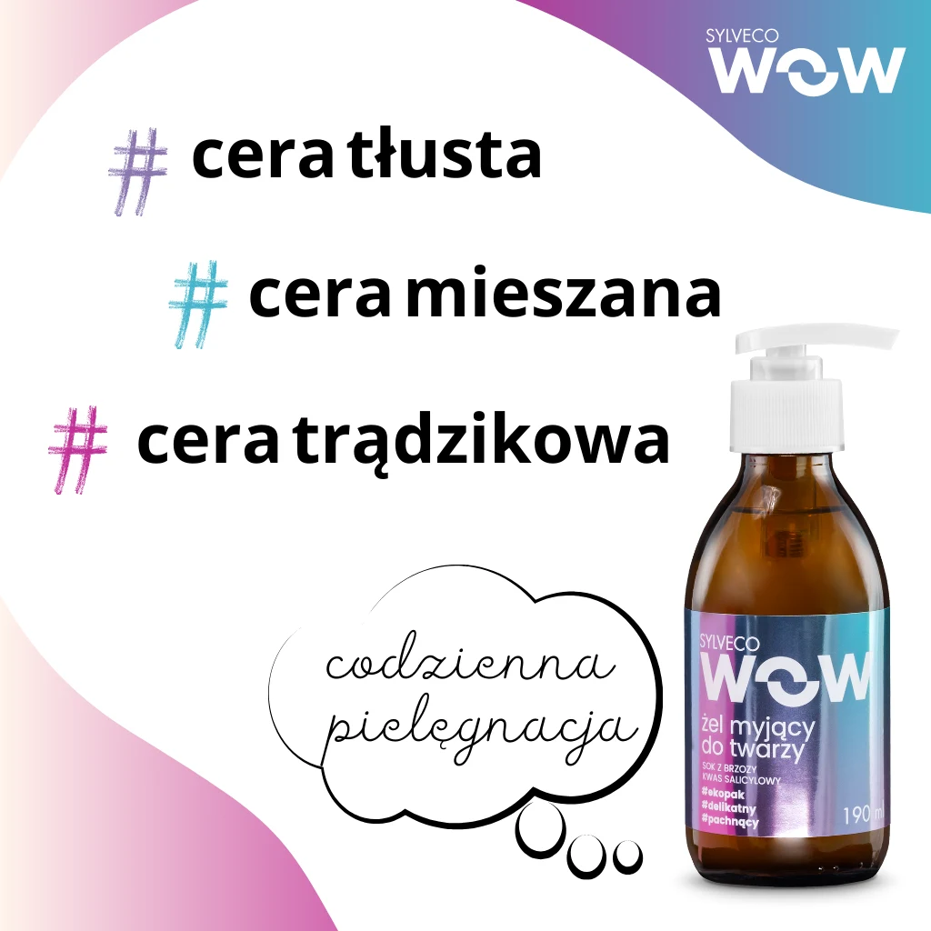 Sylveco Wow Gel Viso Adolescente Pelle Impura Sebo