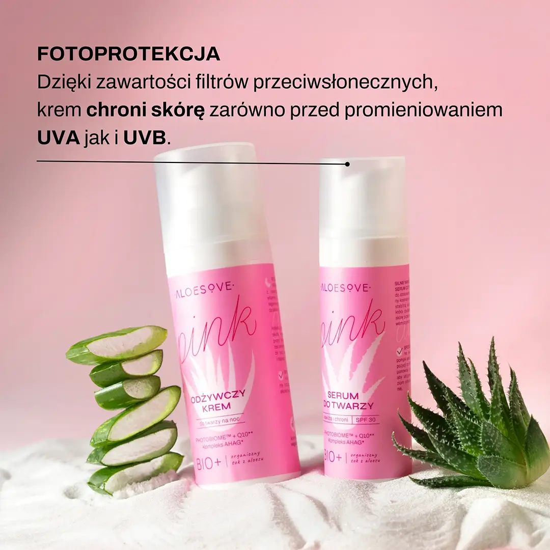 Vianek Aloesove Pink SPF30 siero viso protezione solare
