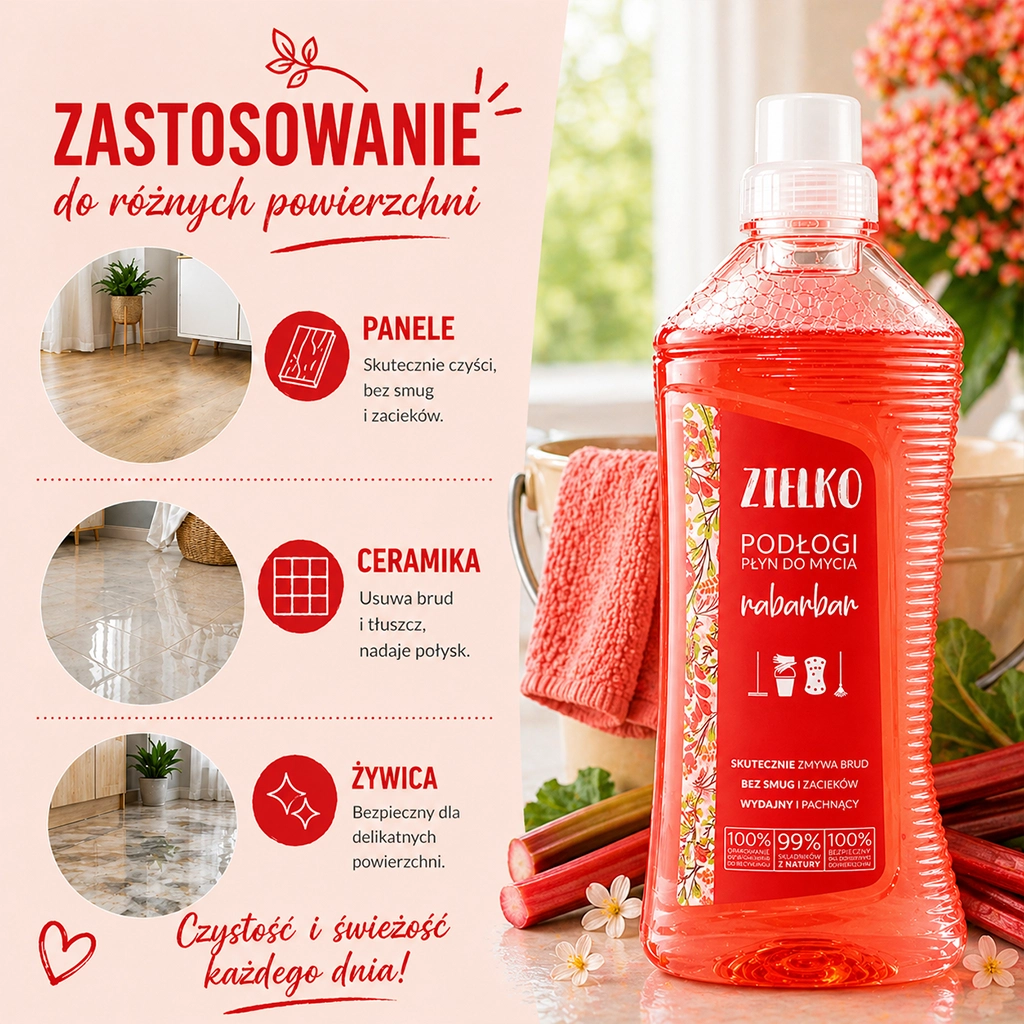 Zielko Detergente Pavimenti Rabarbaro Antipolvere