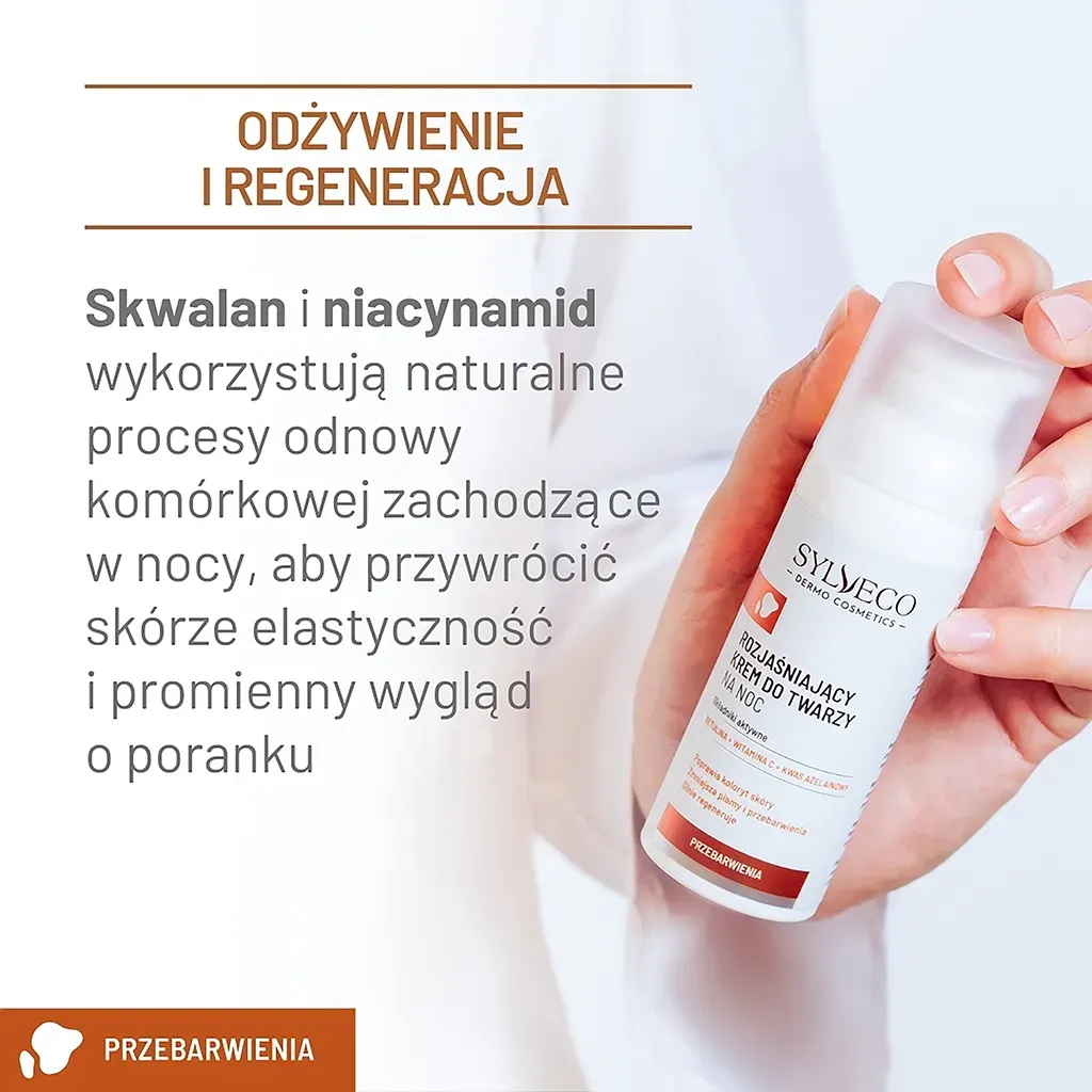 Sylveco Dermo crema viso notte schiarente macchie